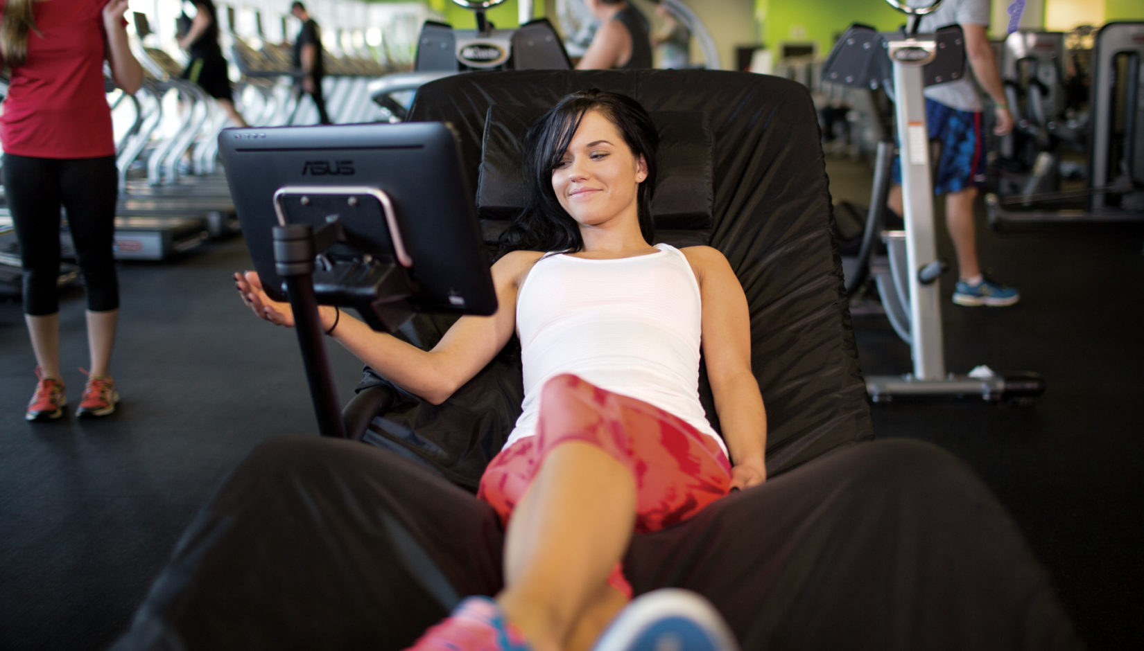 woman enjoying HydroMassage